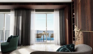 Family 4 - DELUXE, vista sul lago o sulla piscina | In-room safe, individually furnished, free WiFi, bed sheets - Grand Hotel Bristol (Stresa)