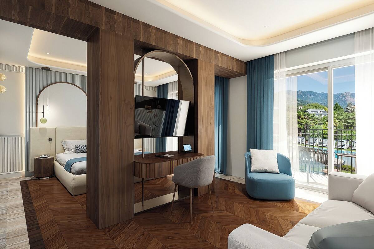 Family 3 - CLASSIC, vista sulla piscina e laterale del lago | In-room safe, WiFi (free), individually furnished, bed sheets