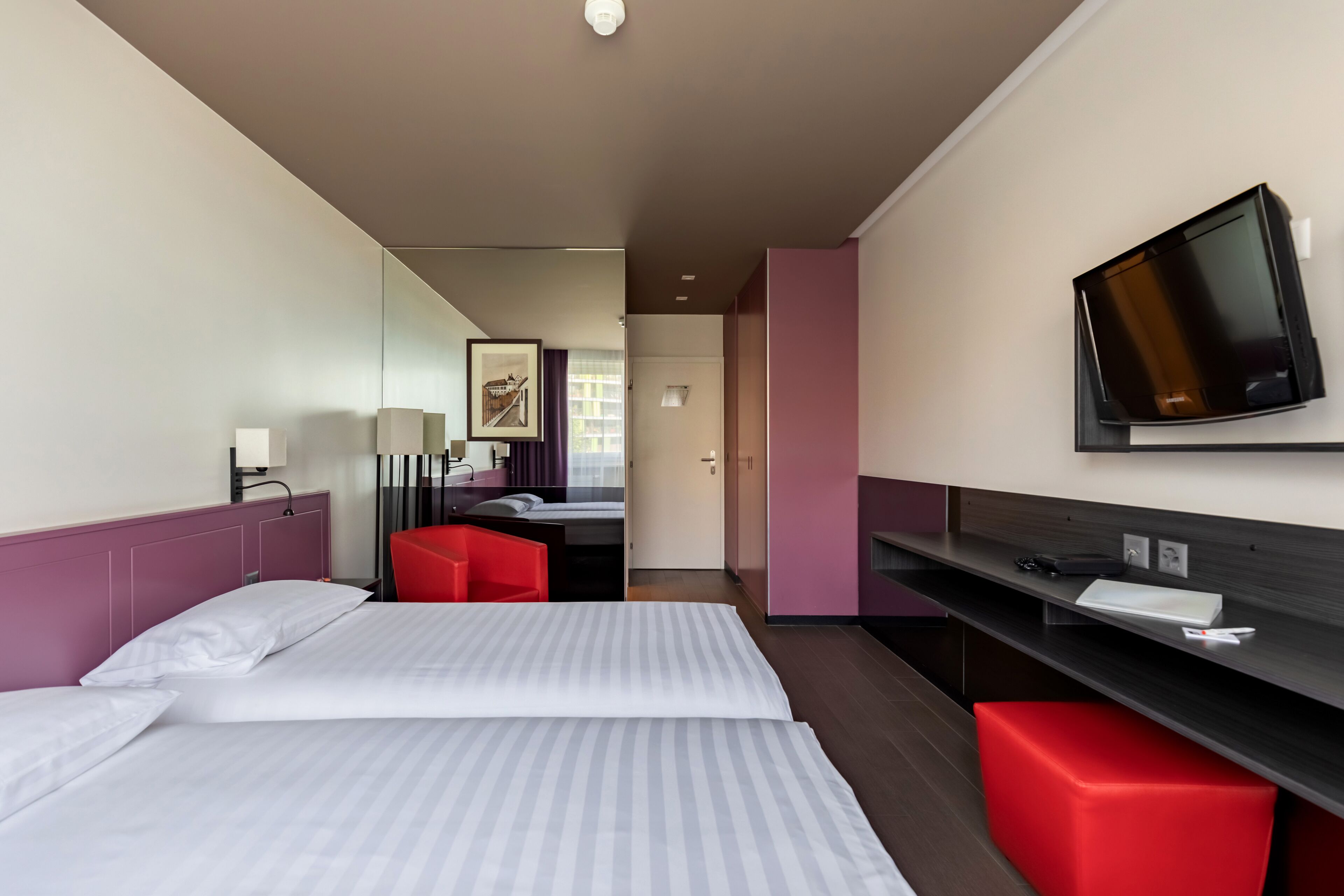 double or twin room | in-room safe, desk, blackout curtains, soundproofing