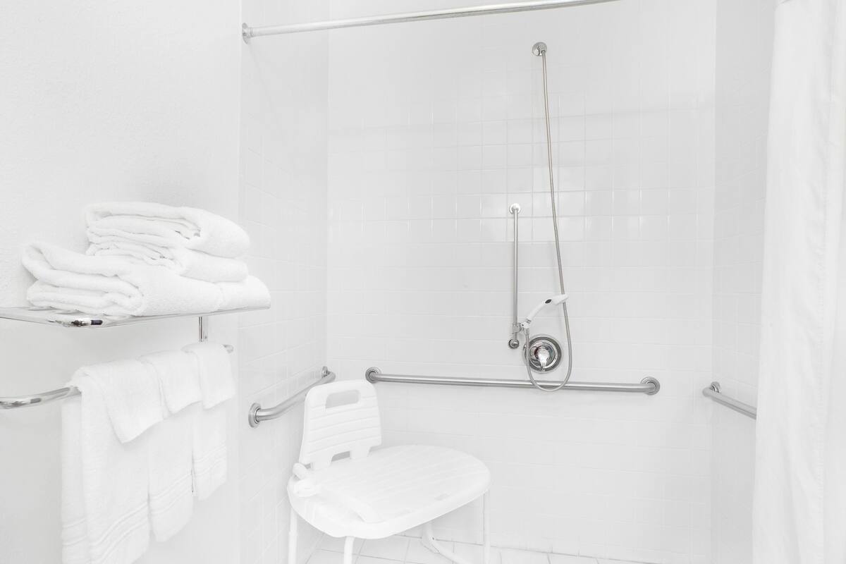 room, 1 king bed, accessible, non smoking (bathtub) | bathroom | free toiletries, towels