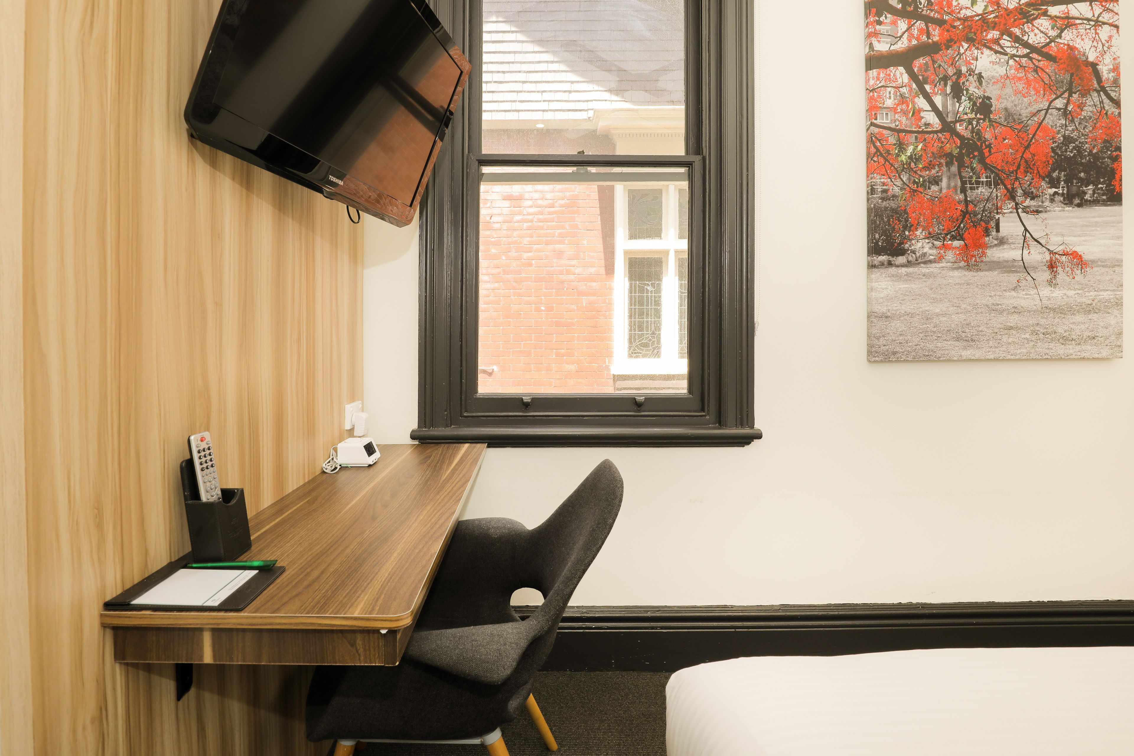 queen room with shared bathroom | view from room