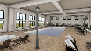 Una piscina cubierta (de 07:00 a 00:00), tumbonas