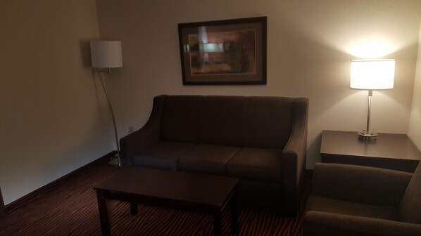 Individually decorated, individually furnished, desk, blackout drapes