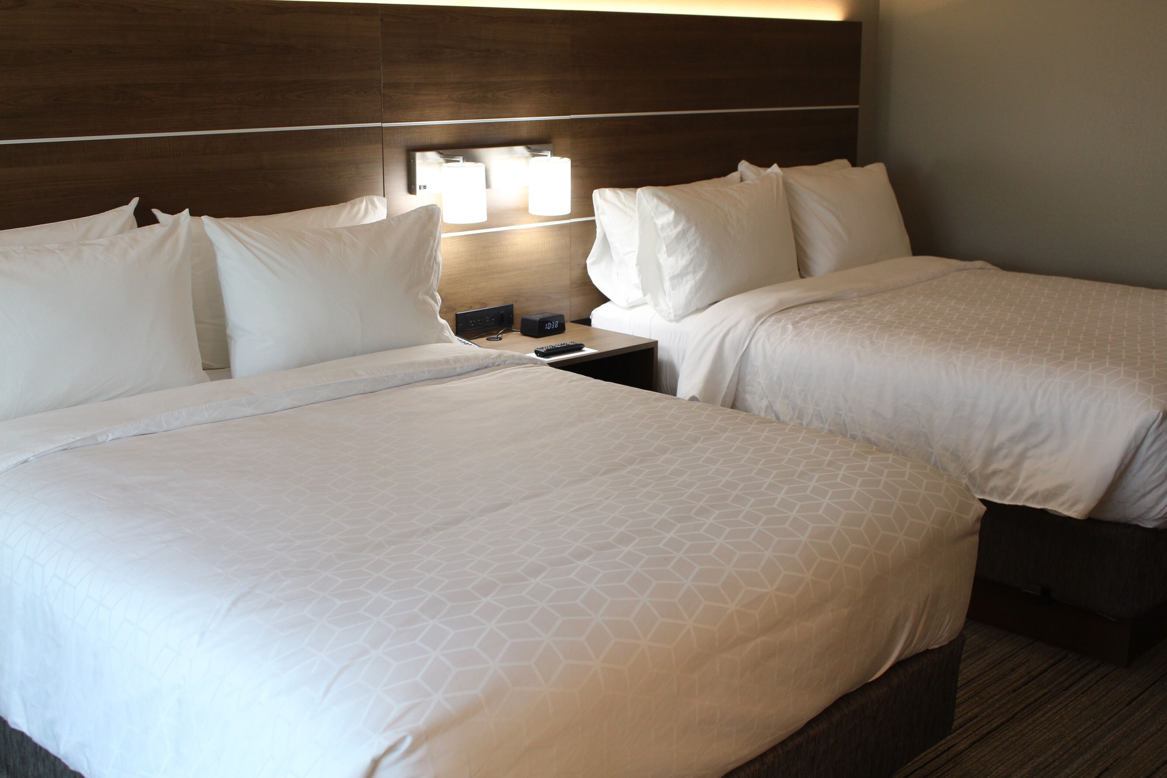 standard room, 2 queen beds | in-room safe, desk, laptop workspace, blackout curtains