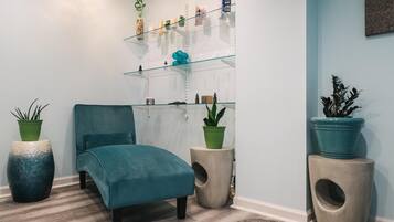 Behandelingskamers voor koppels, lichaamsbehandelingen, aromatherapie