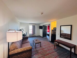 Suite, 1 King Bed, Non Smoking (One-Bedroom) | Living area | TV