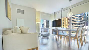 Standard Suite, 2 Bedrooms, Kitchen | Living area | Flat-screen TV