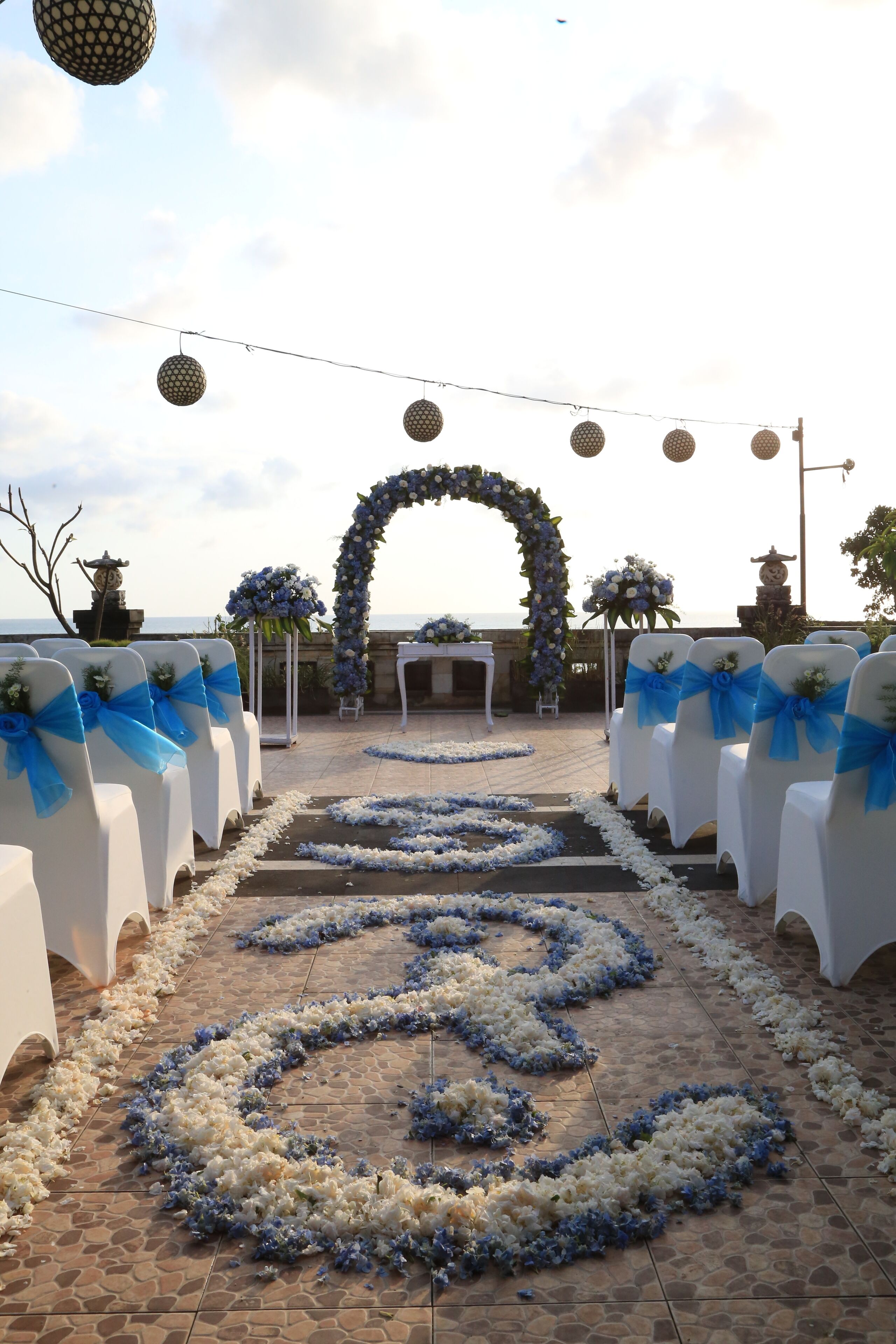 outdoor wedding area