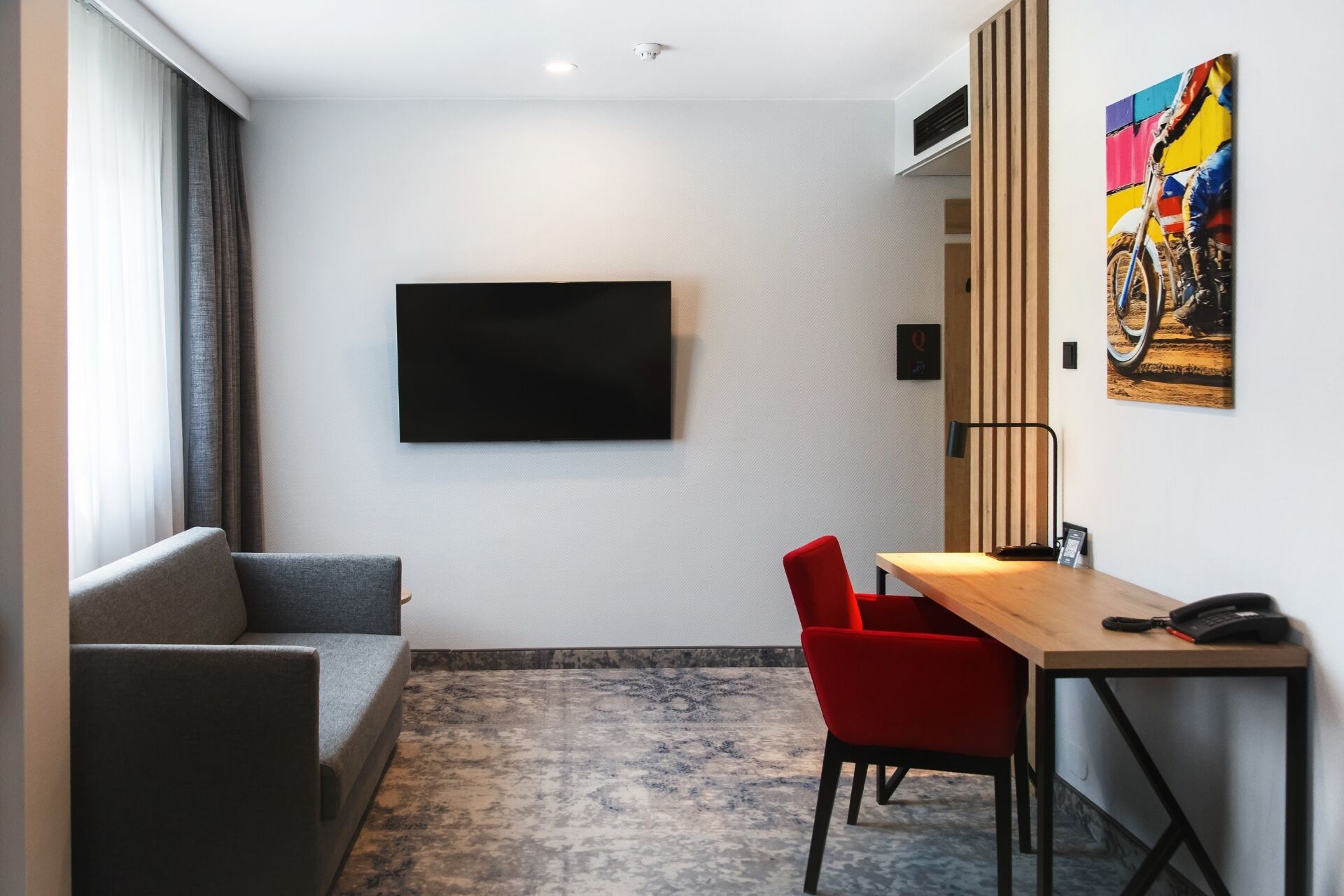 junior suite | 1 bedroom, in-room safe, desk, blackout curtains