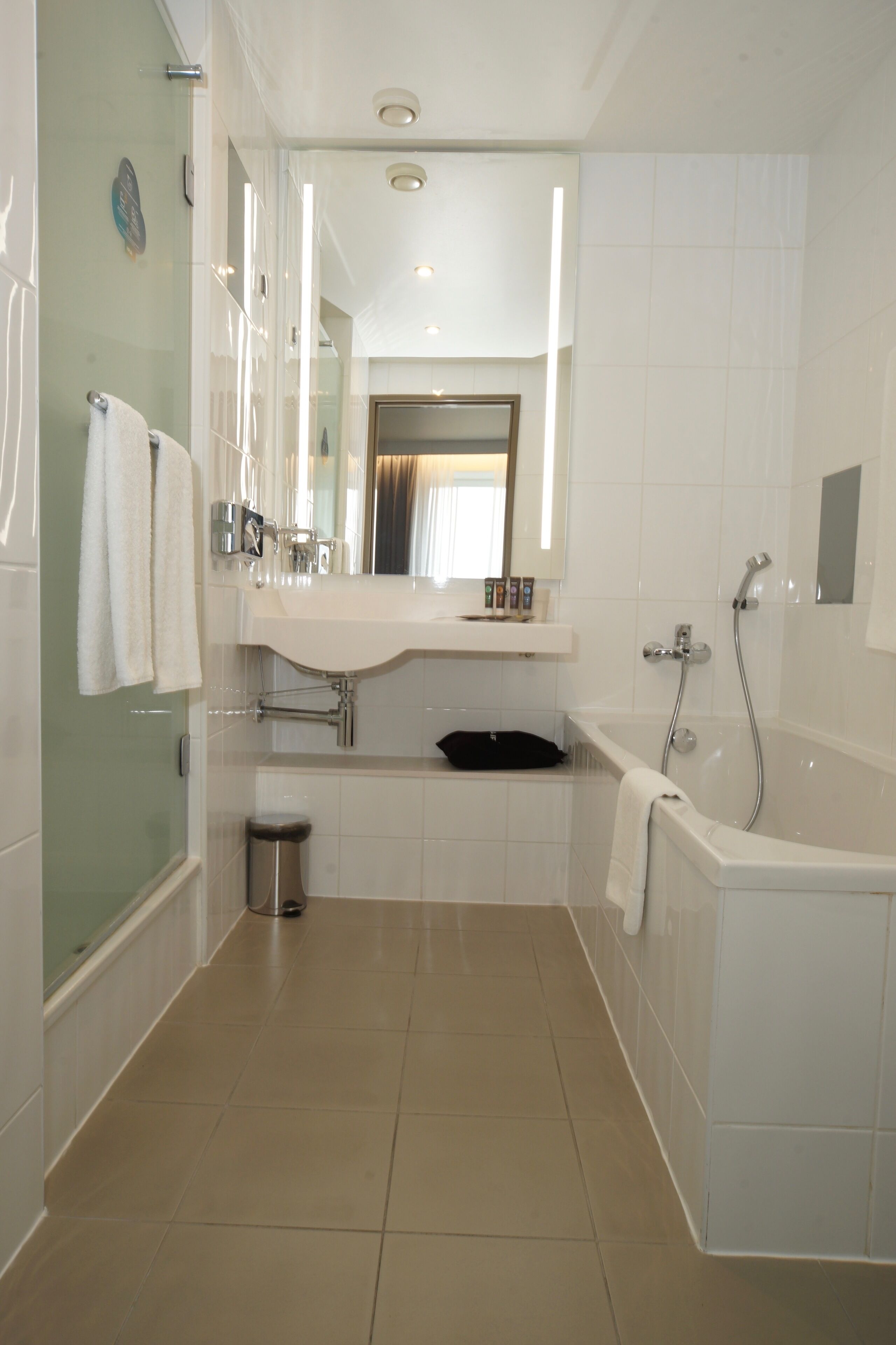 executive room, 1 king bed | bathroom | separate bathtub and shower, eco-friendly toiletries, hair dryer, towels