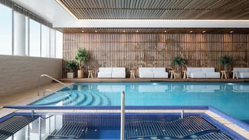 Indoor pool, outdoor pool, open 7:00 AM to 11:00 PM, pool umbrellas
