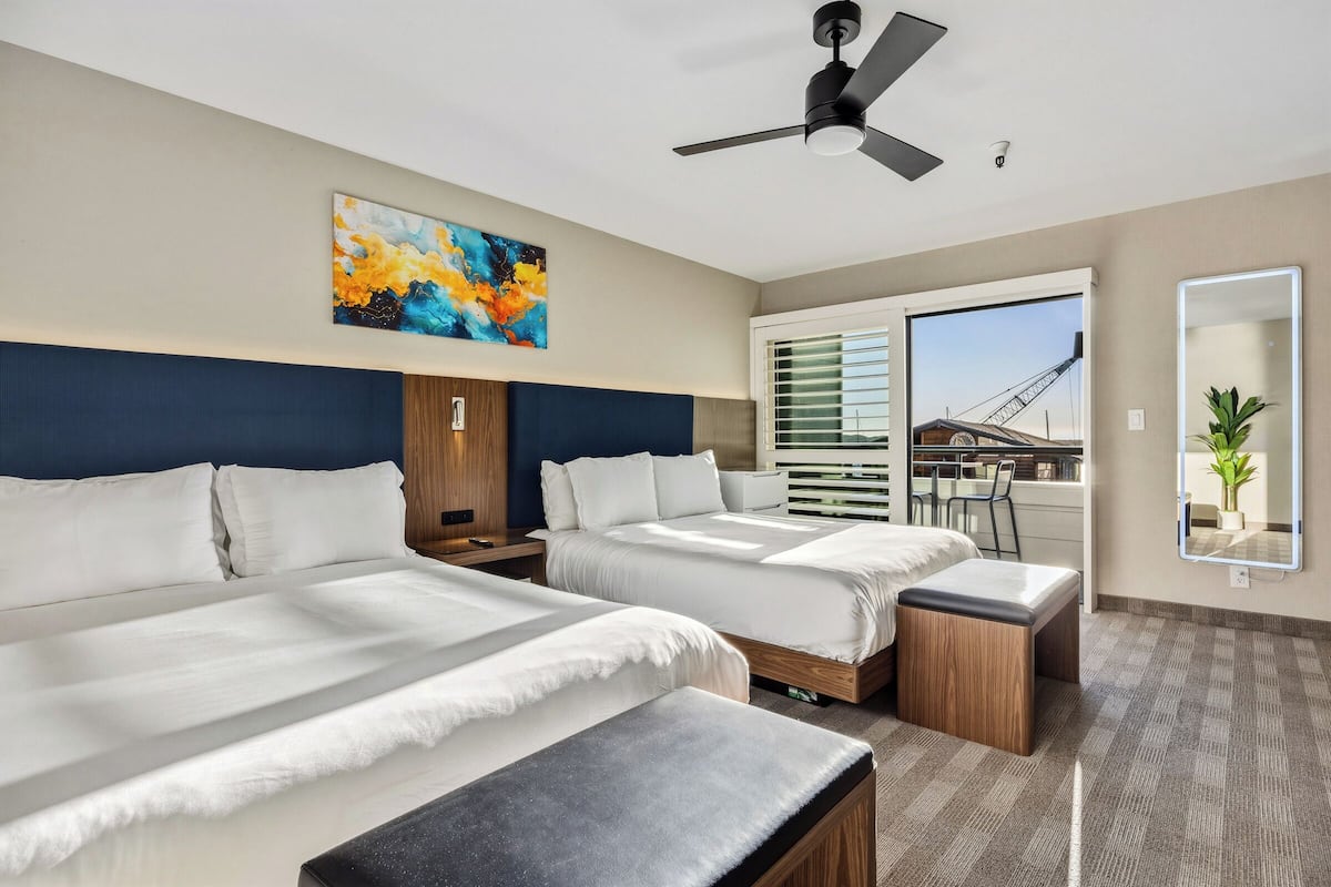 Deluxe Room, 2 Queen Beds, Partial Ocean View | Premium bedding, memory foam beds, individually furnished