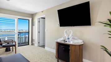 Premium bedding, memory-foam beds, individually furnished