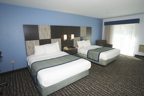 Desk, blackout drapes, iron/ironing board, free WiFi