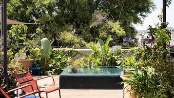 Piscine extérieure en saison