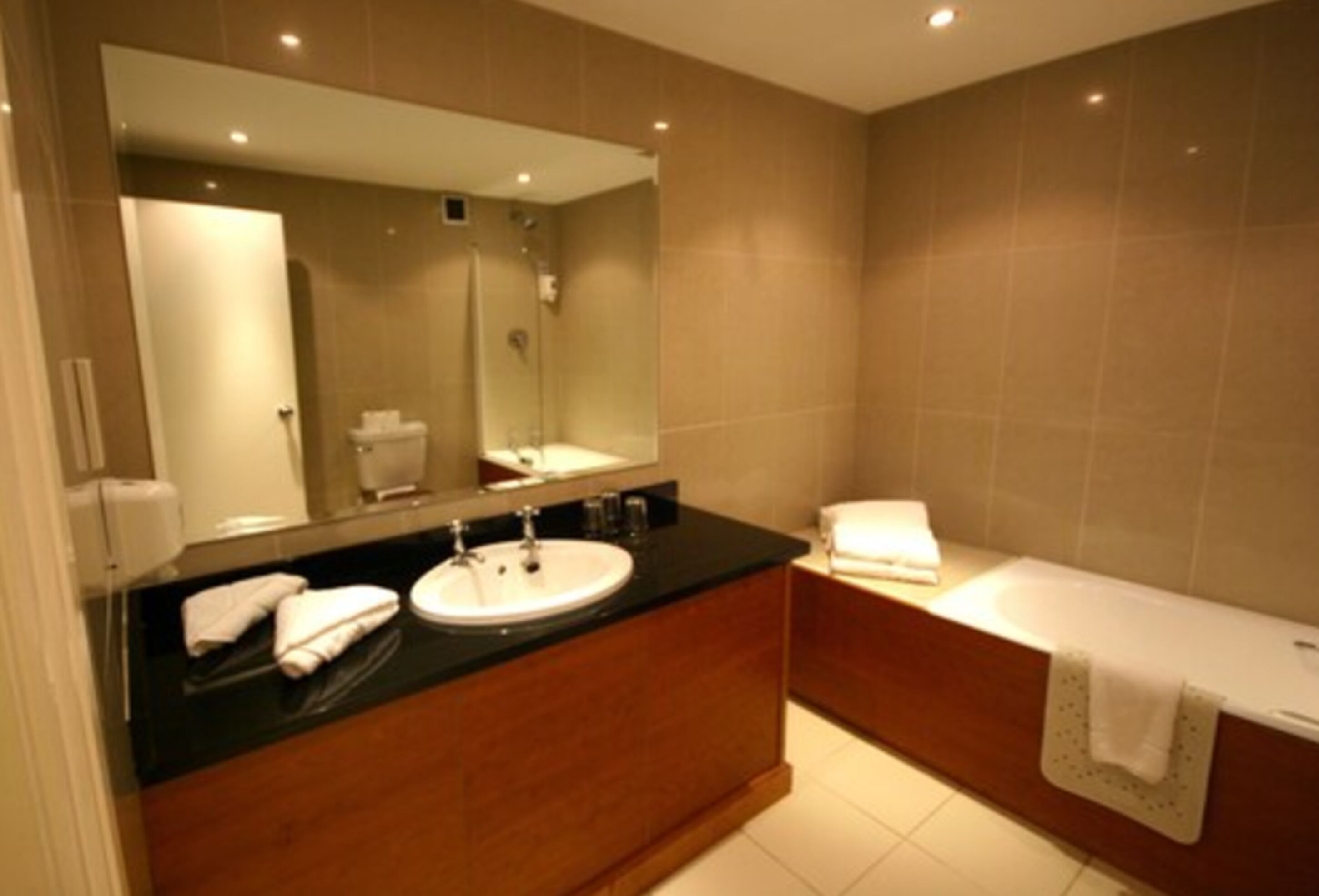standard triple room | bathroom | hair dryer, towels
