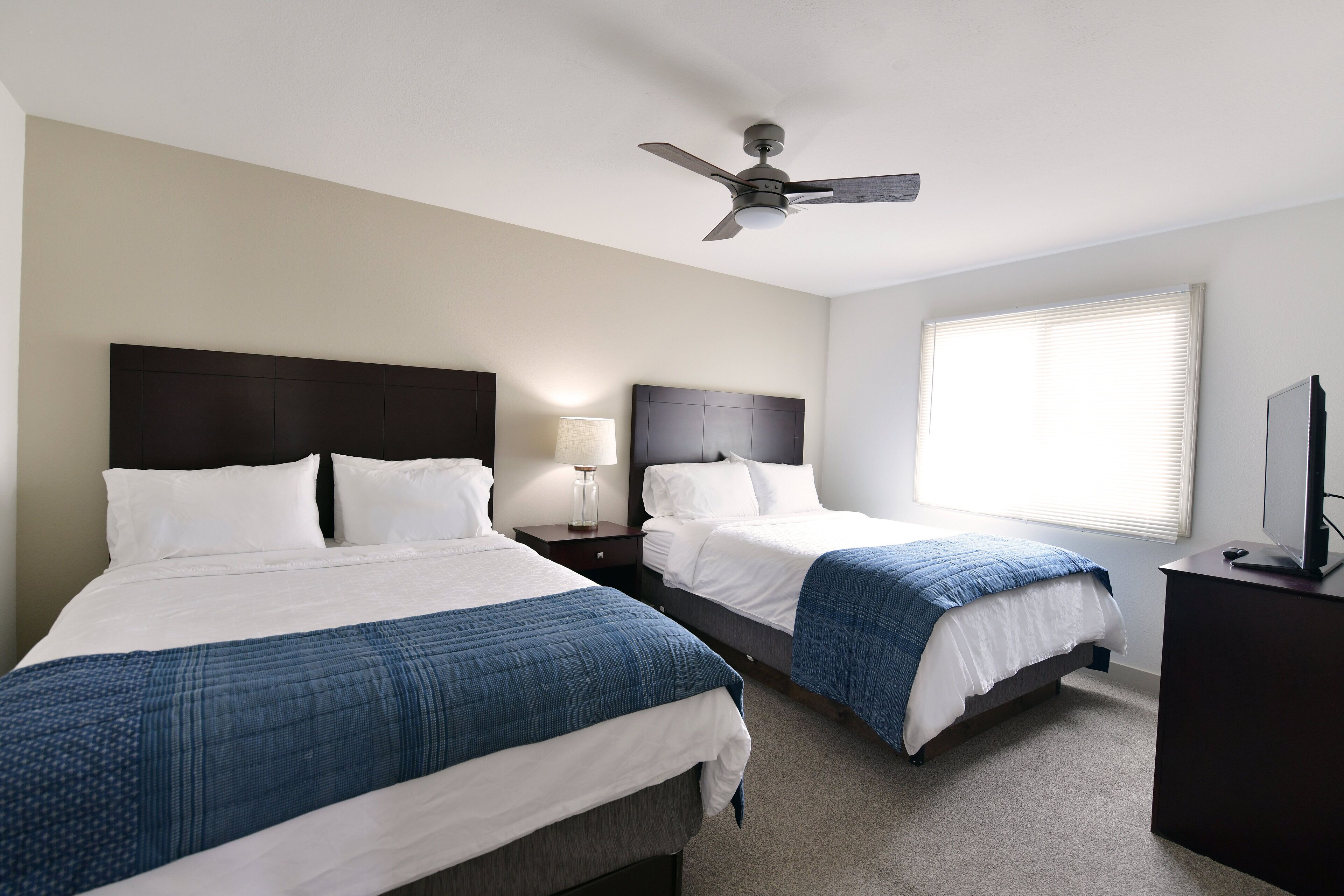 suite, 3 bedrooms, pool view | in-room safe, desk, blackout curtains, iron/ironing board