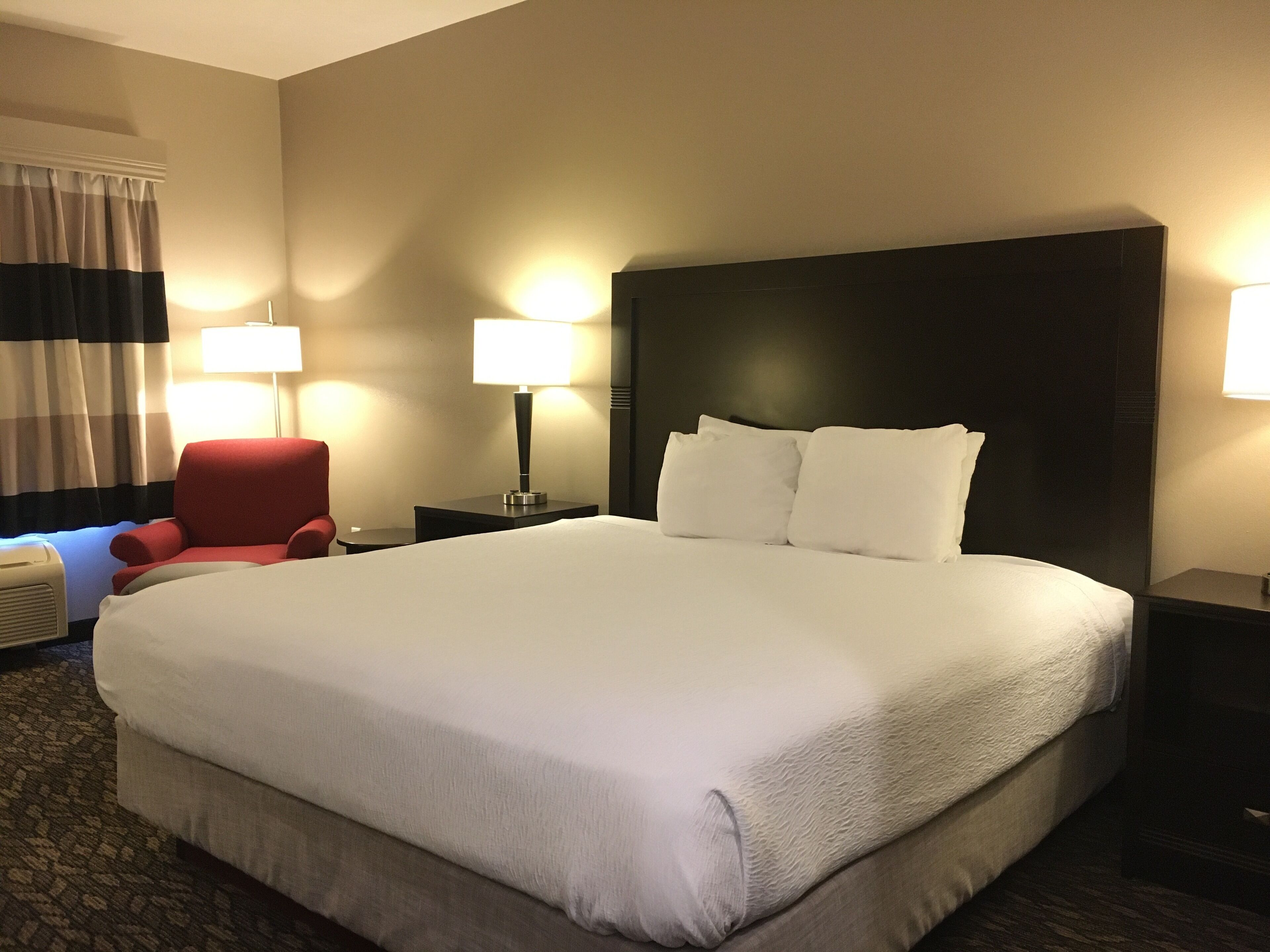 desk, blackout curtains, iron/ironing board, free cots/infant beds