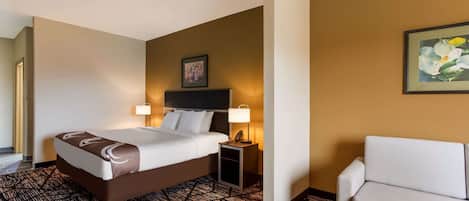 Suite, 1 très grand lit, non-fumeurs | Bureau, fer et planche à repasser, Wi-Fi gratuit, draps fournis