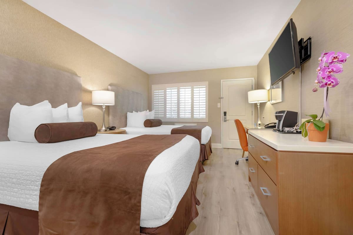 Standard Room, 2 Double Beds, Non Smoking, Refrigerator | In-room safe, desk, iron/ironing board, free WiFi
