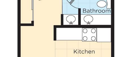 Suíte estúdio standard | Planta do andar
