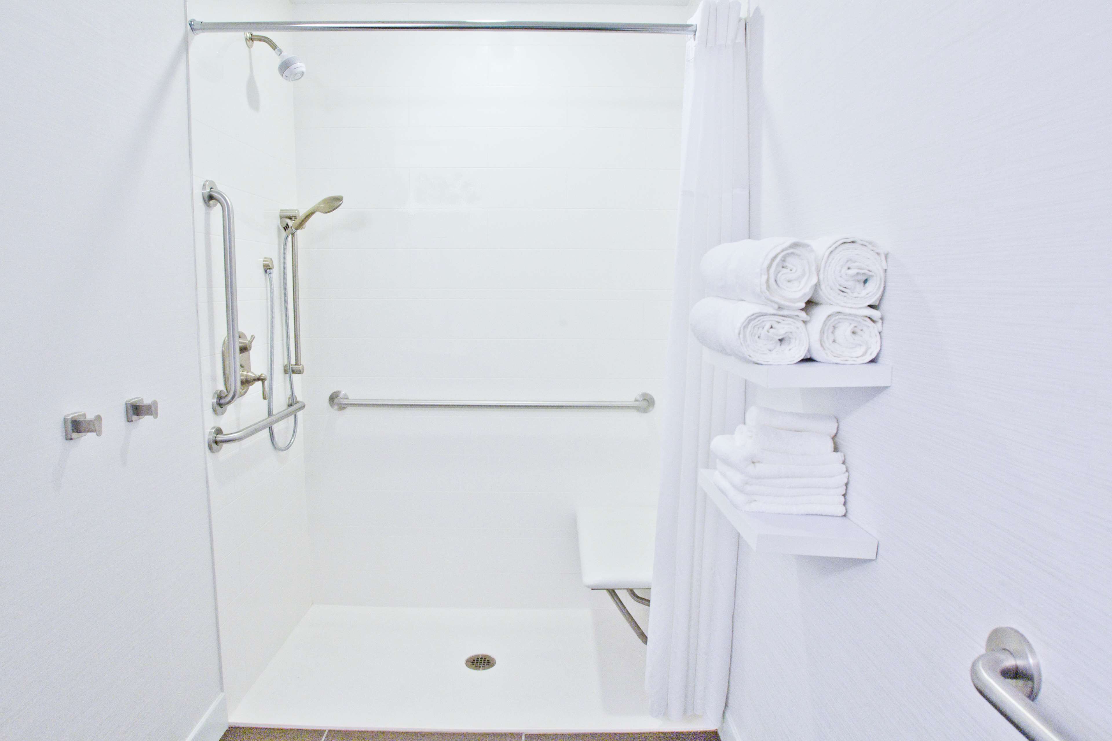 suite, 1 king bed, accessible, non smoking | bathroom shower