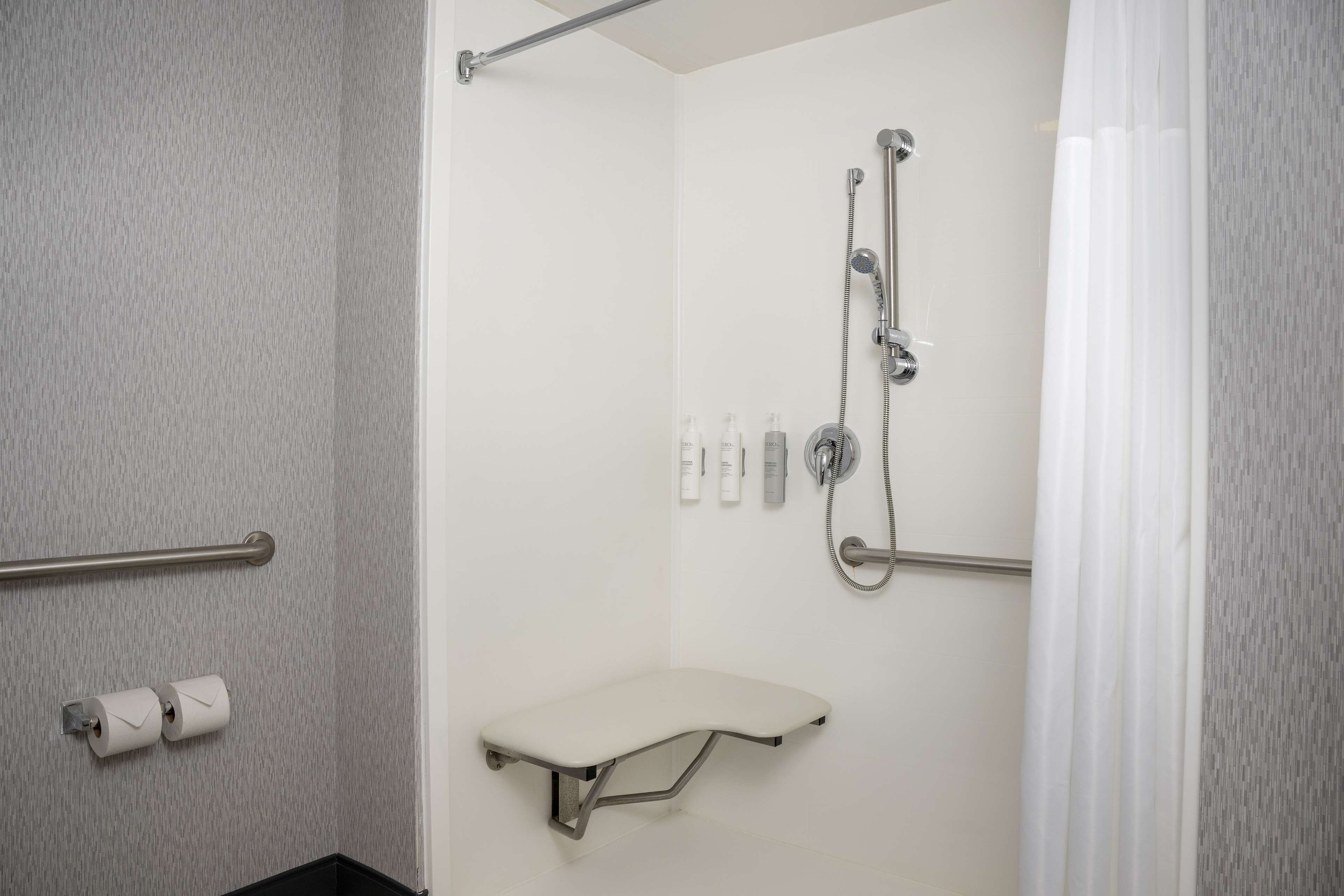 room, 1 king bed, accessible (mobility/hearing, roll-in shower) | bathroom shower