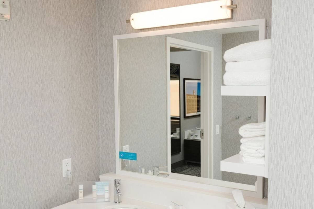 Bathroom | Shower, free toiletries, hair dryer, towels