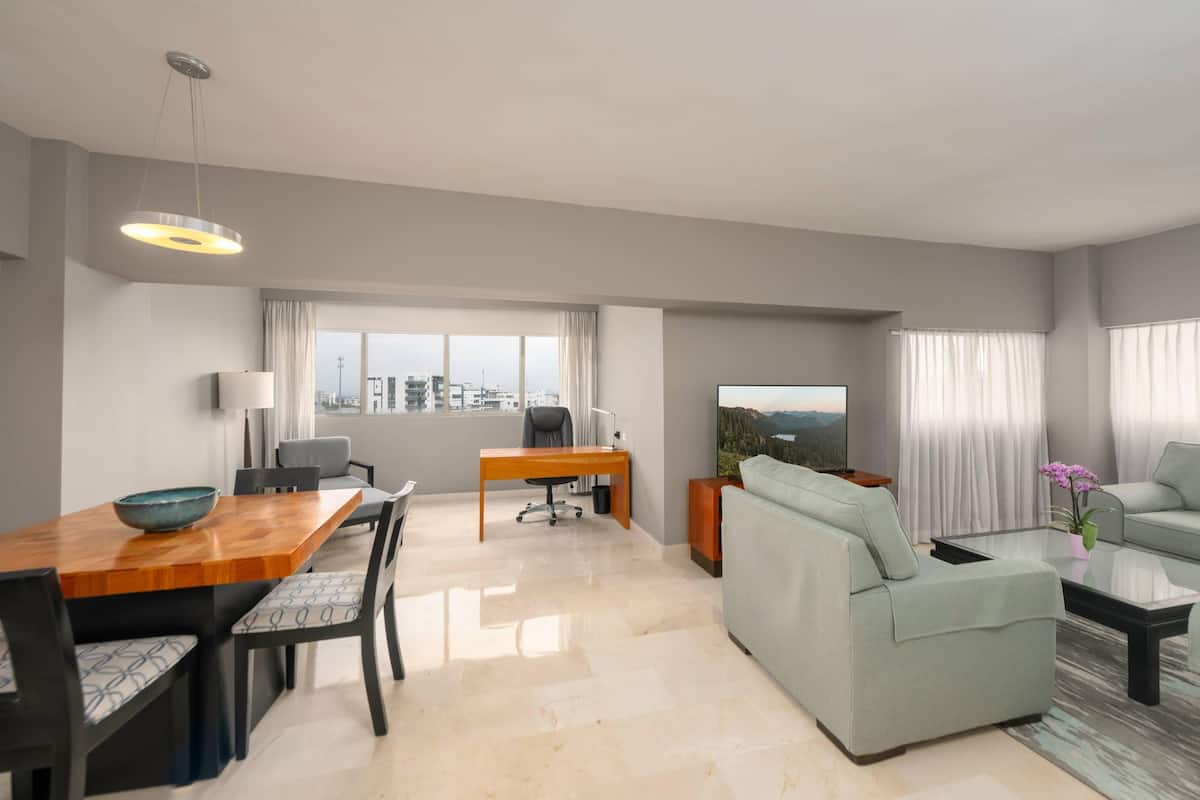 Suite Premium, 1 habitación, para no fumadores | Ropa de cama hipoalergénica, edredón y camas con pillow-top