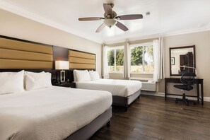 Deluxe Double or Twin Room, 2 Queen Beds, Non Smoking | Premium bedding, down comforters, memory foam beds, desk - Inn at Highway 1 (Lompoc)