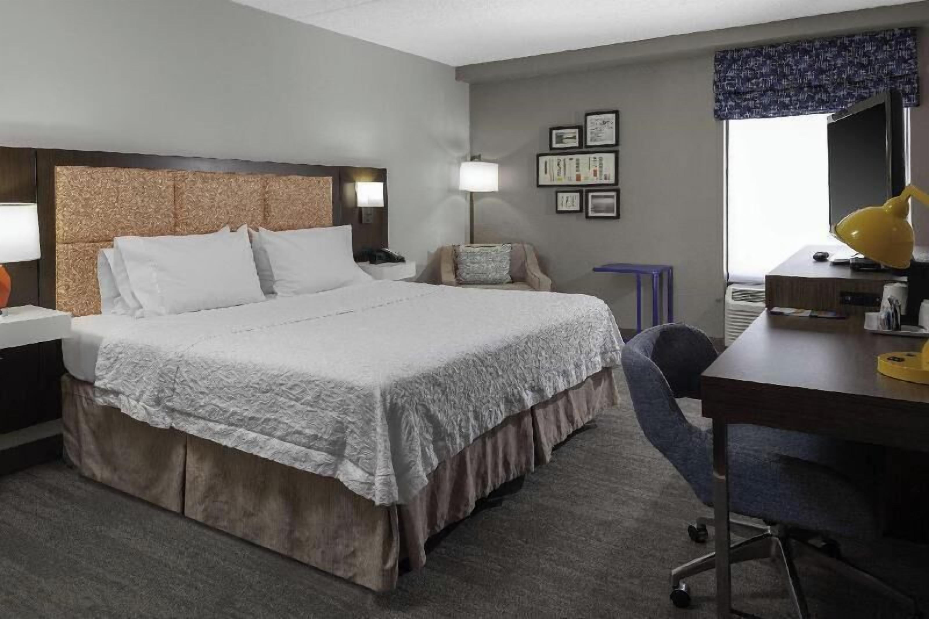 Premium bedding, down comforters, pillowtop beds, desk