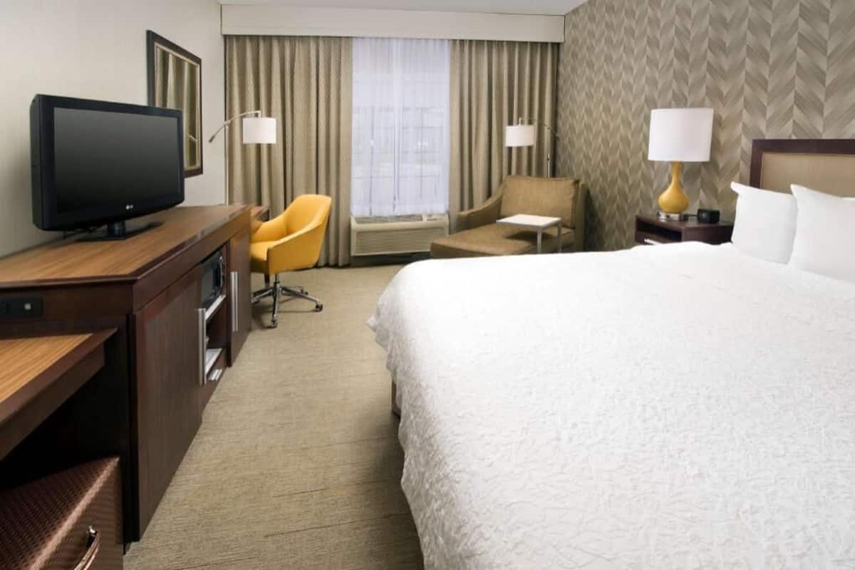 Desk, blackout drapes, iron/ironing board, free WiFi