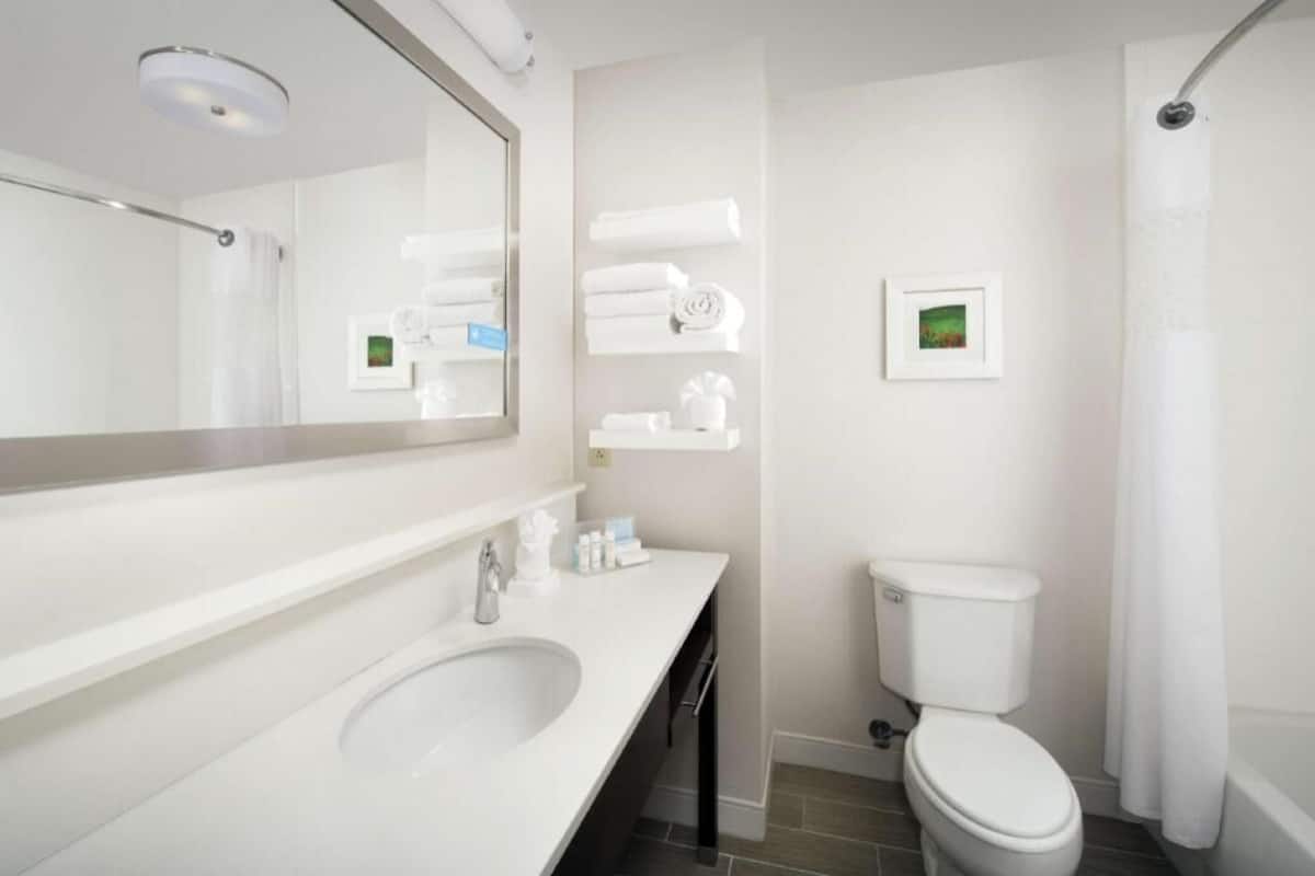 Bathroom | Combined shower/tub, hair dryer, towels, soap