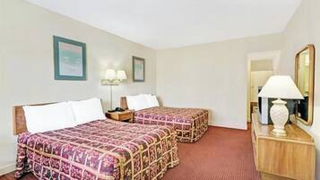 Room, 2 Double Beds, Non Smoking, Refrigerator & Microwave | In-room safe, laptop workspace, iron/ironing board, free WiFi