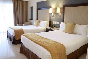 Executive Room, 2 Double Beds | Premium bedding, down duvets, pillow-top beds, in-room safe