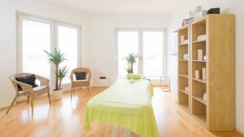 Body treatments, aromatherapy, facials, manicures and pedicures