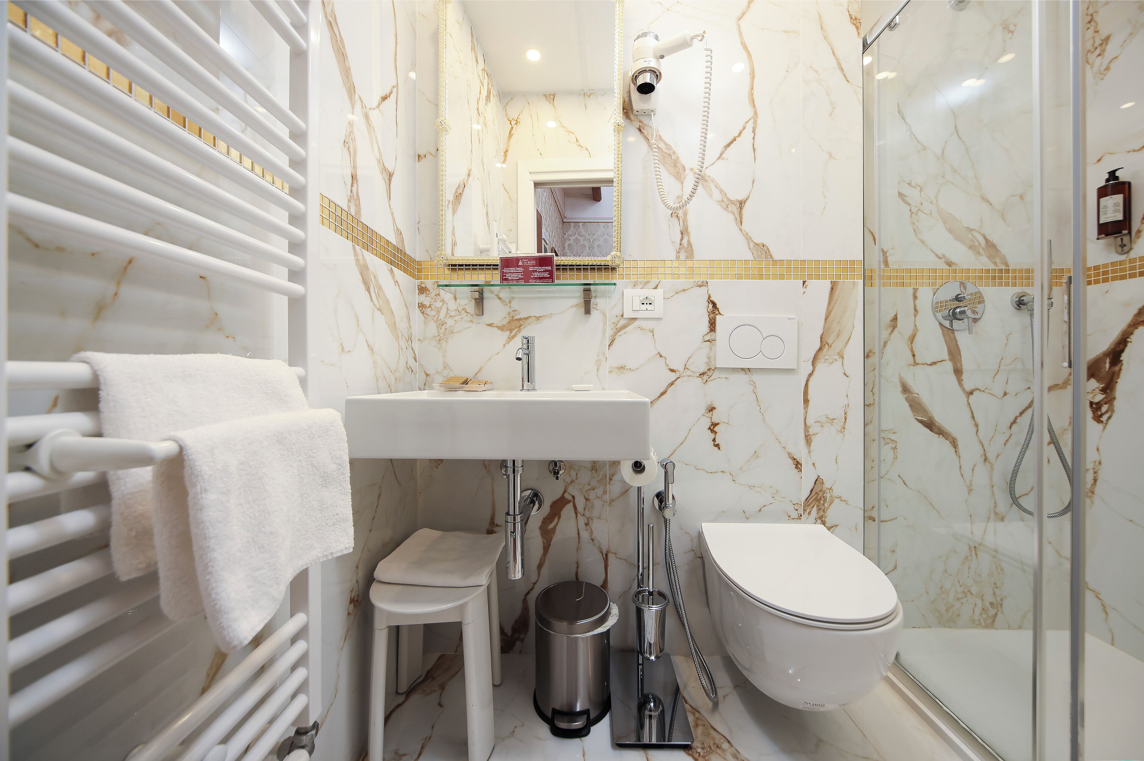 triple room | bathroom | hair dryer, towels