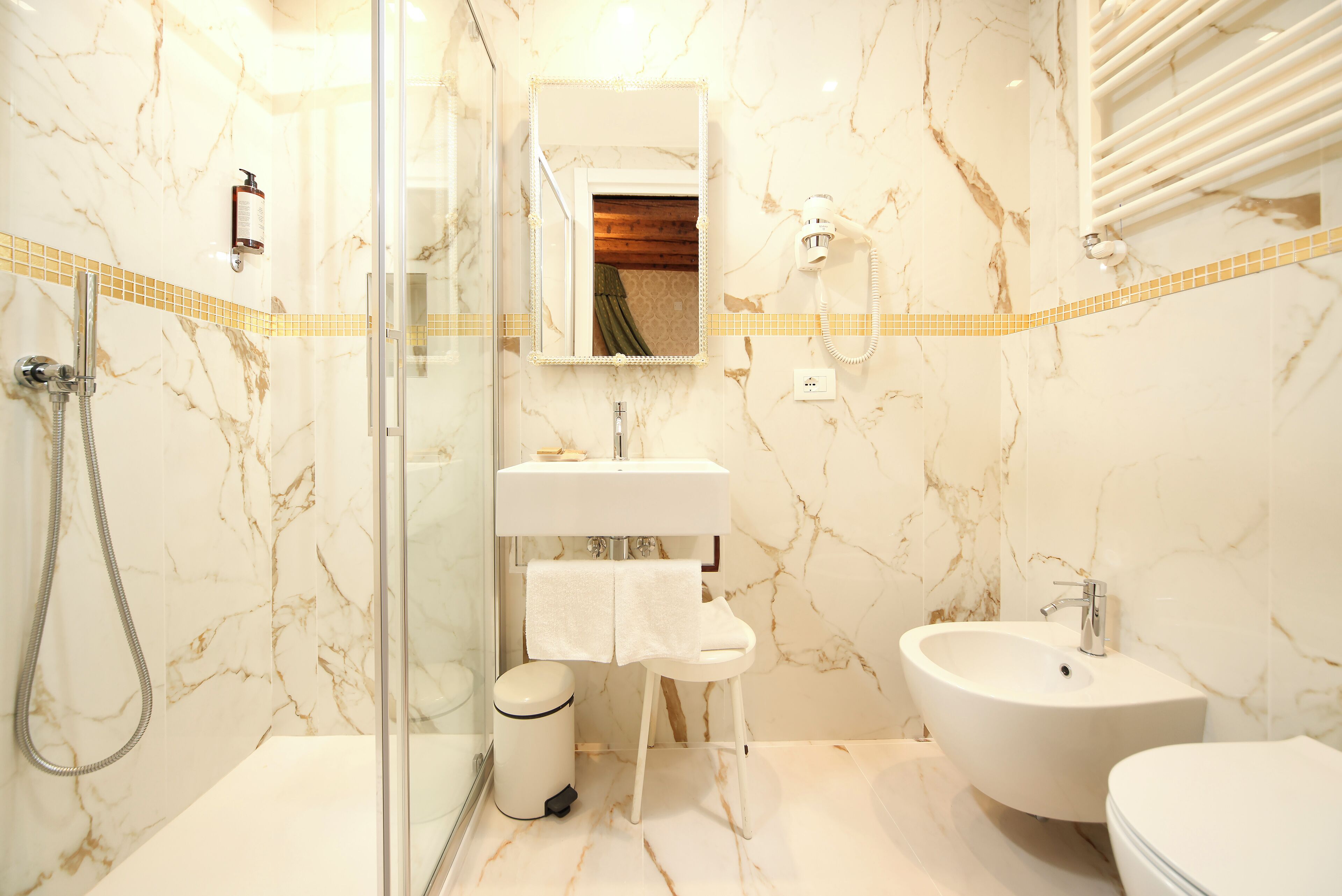 double or twin room | bathroom | hair dryer, towels