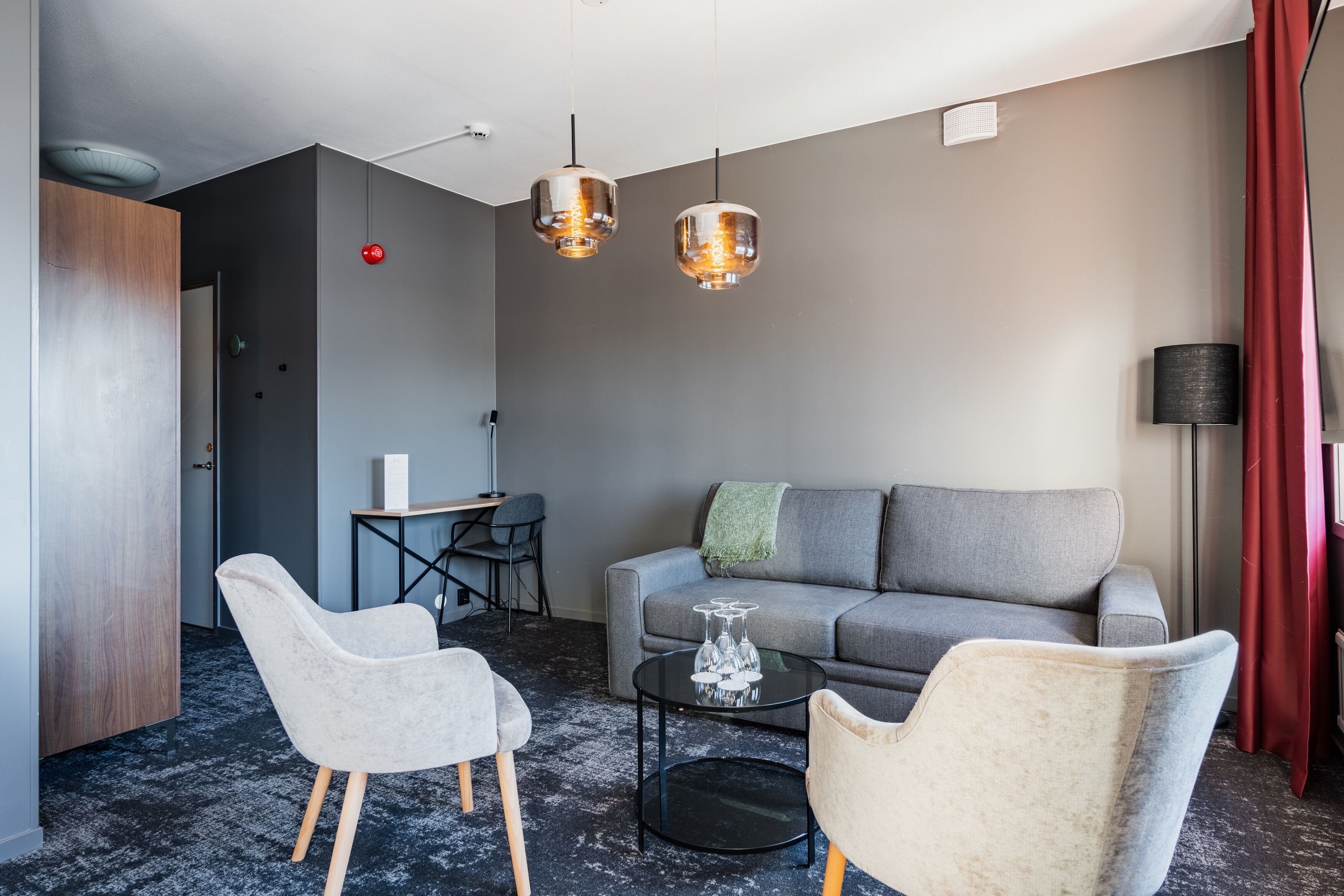 comfort quadruple room | 1 bedroom, desk, blackout curtains, iron/ironing board