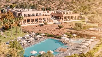 Indoor pool, 2 outdoor pools, open 10:00 AM to 6:30 PM, pool umbrellas