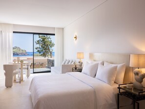 Deluxe Bungalow Temple & Sea View | Premium bedding, down comforters, Tempur-Pedic beds, minibar - Cape Sounio, A Grecotel Resort to Live (Lavreotiki)