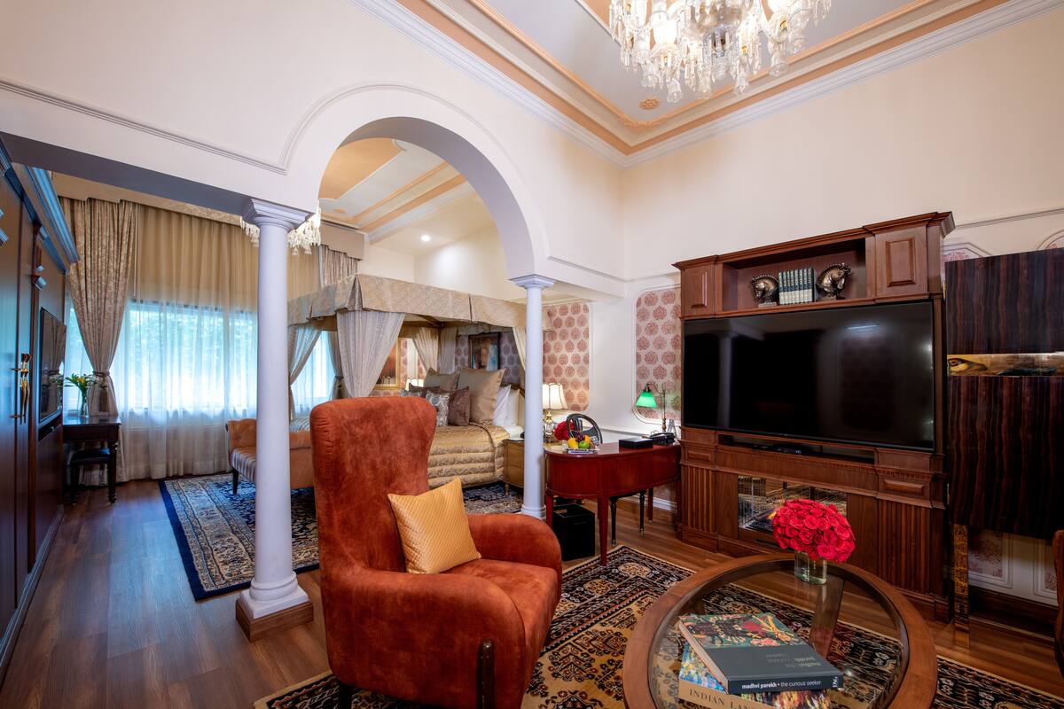 Phòng Suite, không hút thuốc (Heritage Parlor) | Bộ trải giường bằng vải cotton Ai Cập, bộ đồ giường cao cấp 