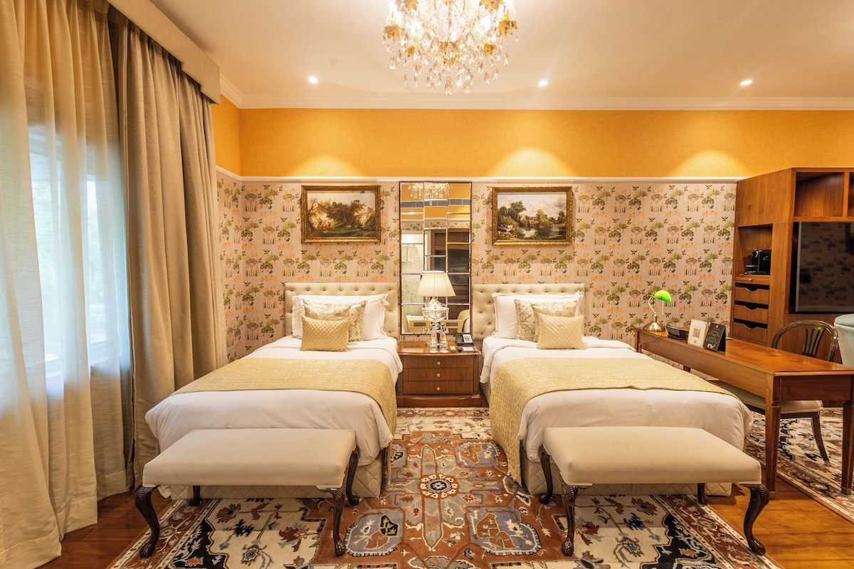 Habitación de lujo con 2 camas individuales (Grand) | Sábanas de algodón egipcio, ropa de cama de alta calidad y edredón