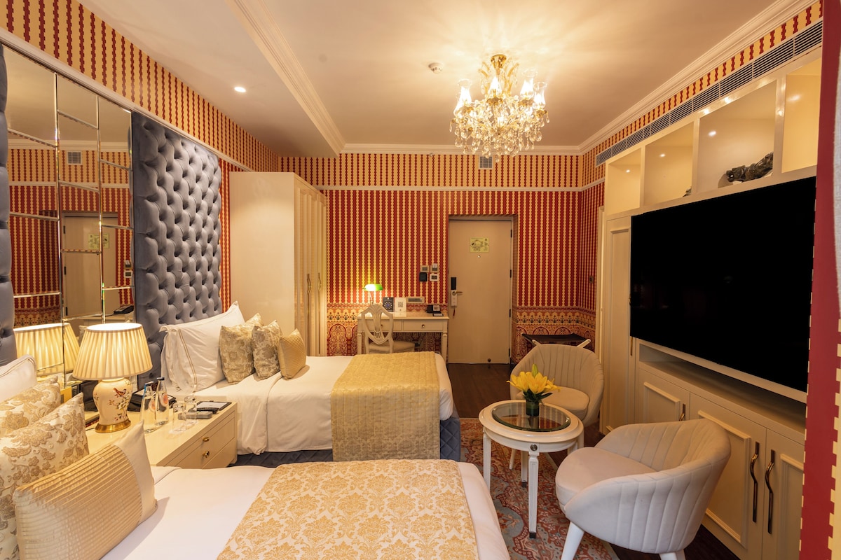 Habitación superior con 2 camas individuales | Sábanas de algodón egipcio, ropa de cama de alta calidad y edredón