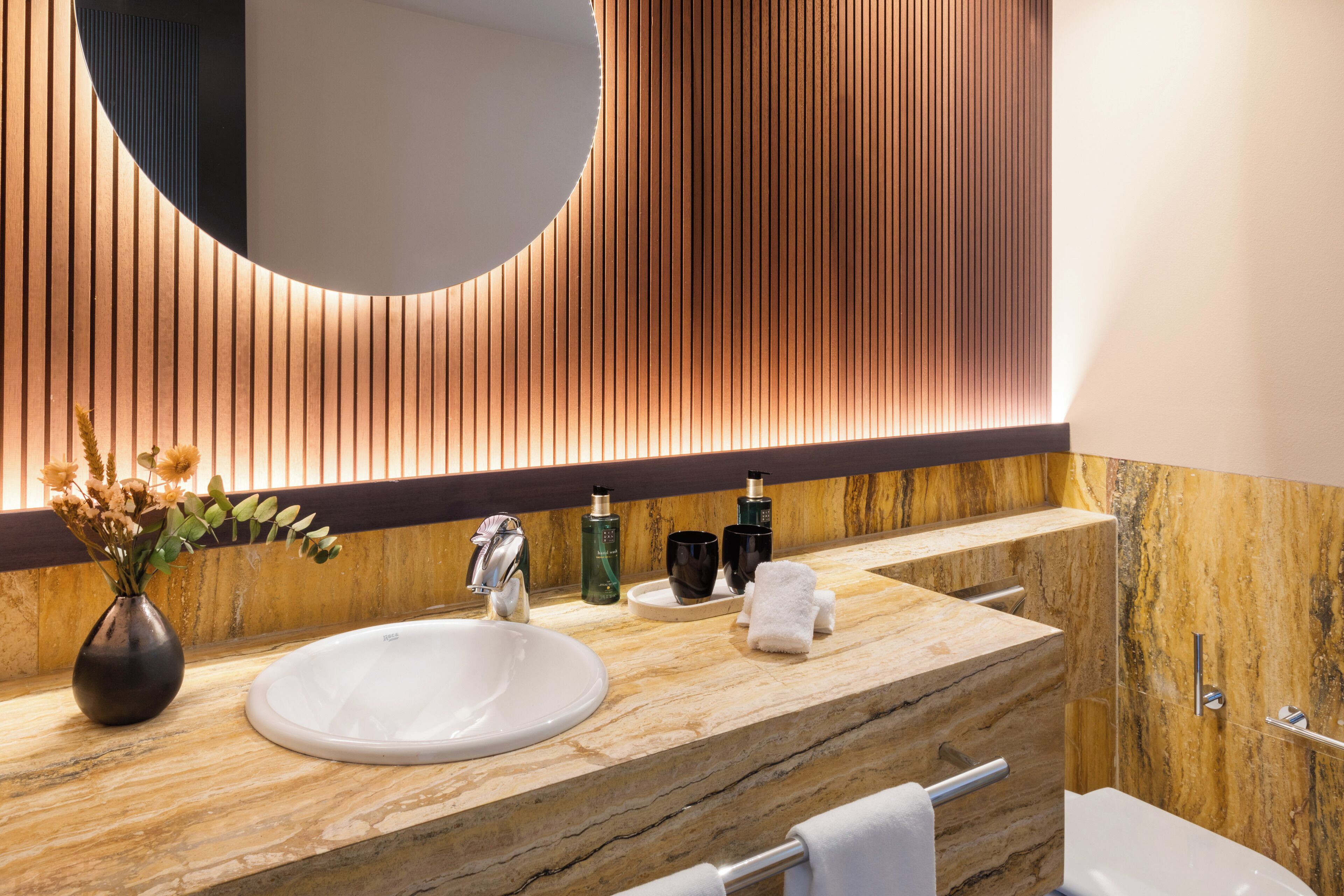 free toiletries, hair dryer, bathrobes, slippers