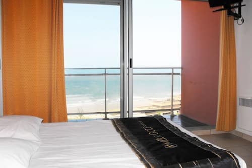 Studio, uitzicht op zee | Luxe beddengoed, individueel gemeubileerd, beddengoed