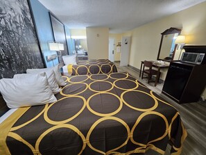 Room, 2 Queen Beds, Non Smoking | Desk, laptop workspace, blackout curtains, soundproofing