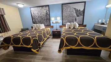 Room, 2 Queen Beds, Non Smoking | Desk, laptop workspace, blackout drapes, soundproofing