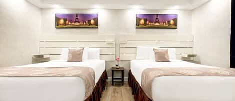 Standard Room, 2 Double Beds | In-room safe, iron/ironing board, cots/infant beds, rollaway beds