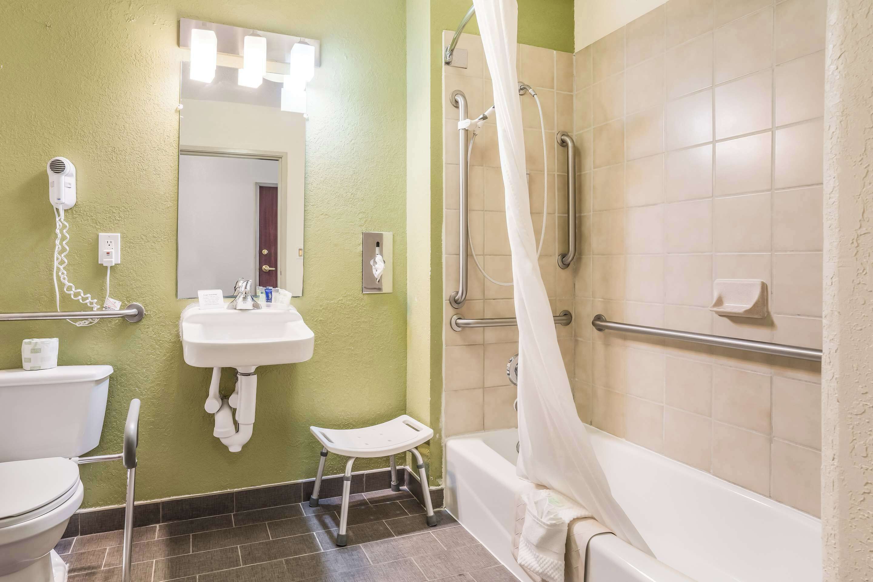 1 bedroom, desk, laptop workspace, iron/ironing board